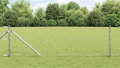 Produktbild von "2026 Promotion" Forstzaun - Zaunpfosten - Silber 50x0,6 m (50 mm Gewebe) Stahl - Metallzäune CC19270