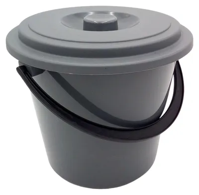 Image de Seau avec couvercle 5L Seau à eau Seau de nettoyage Seau à couches Seau à déchets Seau en plastique