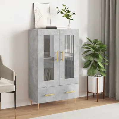 Produktbild von [Home] Highboard Betongrau 69,5x31x115 cm Holzwerkstoff , Neue Mode 2024 im häuslichen Leben