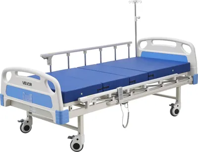 Produktbild von Hochwertiges vollelektrisches Krankenhausbett mit 3 Funktionen, elektrisches medizinisches Bett mit Rückenlehne, Beinstütze und Höhenverstellung, 127 mm feststellbare Rollen, hochdichte Matratze für den Heimgebrauch, 250 kg Belastbarkeit