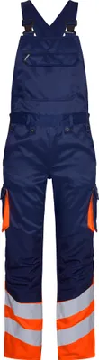 Produktbild von F. Engel Safety Light Latzhose, Blue Ink/Orange, Gr. 90