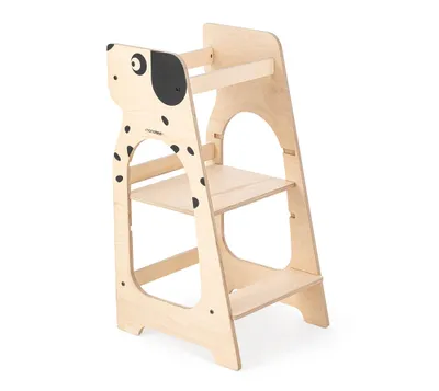 Produktbild von MamaToyz Holz Lernturm Kule Hund Natur 56x50x90 cm