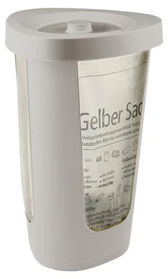 Produktbild von Rotho Müllsackständer 50L Fabu - Gelber Sack Halter - Müllsack Ständer 40,0 x 40,0 x 62,1 cm - Müllbeutelständer mit geruchsdichtem Deckel