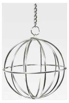 Produktbild von Futterball mit Kette aus Chrom, 8 cm