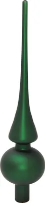 Produktbild von B&S Christbaumspitze Weihnachtsschmuck | Glas | Dunkelgrün Matt | H 26 x Ø 6 cm