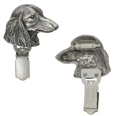 Produktbild von Art-Dog Brosche Langhaardackel – versilbert