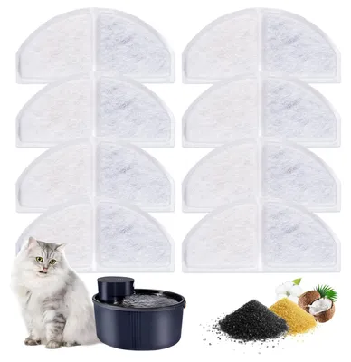 Katzenbrunnenfilter 8 Stück, Ersatzfilter für 2,5 l Brunnen