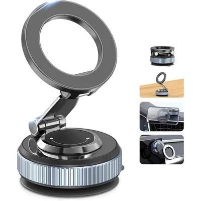 Produktbild von Minicee Magnetische Auto Handyhalterung mit Vakuum Saugnapf 360° Drehbar