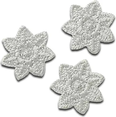 Produktbild von Mono-Quick 3 Sternchen hellgrau - Aufnäher, Bügelbild, Aufbügler, Applikationen, Patches, Flicken, zum aufbügeln, Größe: 1,5 x 1,5 cm