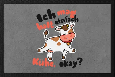 Produktbild von Ich Mag Kühe Fußmatte Kuh-Fans Kuh-Liebhaber Milchkuh Landwirt Geschenkidee