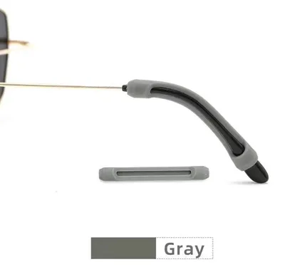 Produktbild von Brillen Anti-Rutsch Stopper - Silikon Ohrhaken - Rutschfeste Halter für Brillenbügel - Bequemer Sitz beim Sport und Alltag - 1 Paar - Grau
