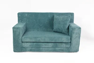Produktbild von Kindersofa aus Schaumstoff Rosalia Stilvoller Komfort für das Kinderzimmer Ausklappbar Kindermöbel Polstersofa Türkis