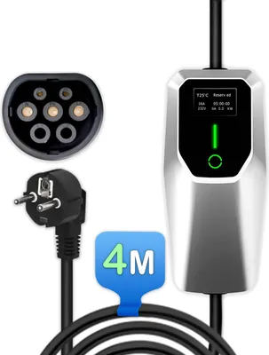 Immagine prodotto di cavo di ricarica per auto elettriche 4M 3,5KW monofase Caricatore auto elettriche tipo 2 6-16A generale