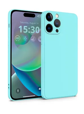 Image de Étui en silicone MyGadget compatible avec l'iPhone 14 Pro d'Apple - Étui de protection robuste en TPU, étui en silicone fin - Coque arrière résistante aux rayures - Bleu clair mat