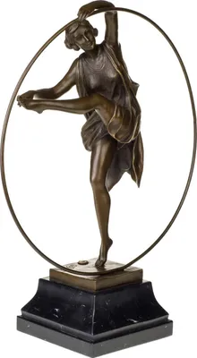 Produktbild von Bronzeskulptur Tänzerin im Antik-Stil Bronze Figur Statue - 47cm