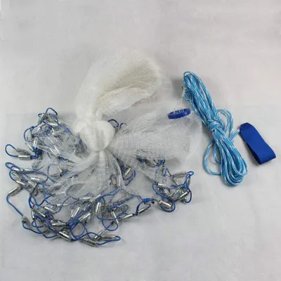 Image de filet de pêche 3M Filet de pêche à lancer à la main Filet de pêche avec plomb NOUVEAU