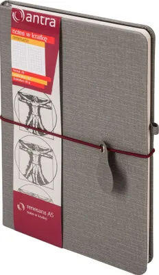 Produktbild von Notes Renesans A5 w kratkę szary