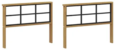 Immagine prodotto di vidaXL Modulo bracciolo, 2 pezzi, bianco, 80 x 6 x 61 cm, legno massello di acacia