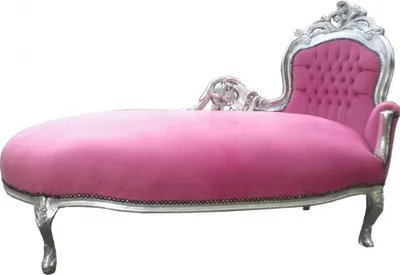 Produktbild von Barock Chaiselongue Rosa/Silber Mod2