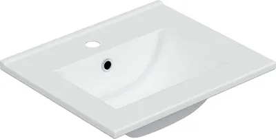Produktbild von Waschbecken >Keramik 50< in Weiß, Keramik - 50x18x40cm (BxHxT)