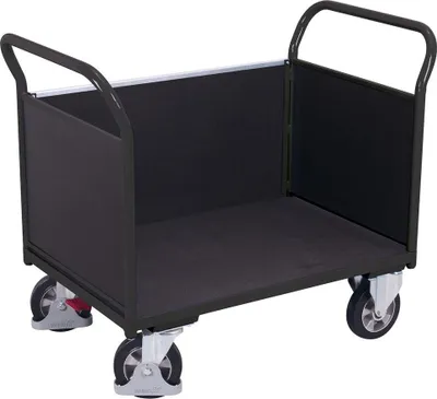 Produktbild von VARIOfit Dreiwandwagen mit Siebdruckplatte 1000kg Tragkraft 1595x765mm Anthrazitgrau RAL 7016