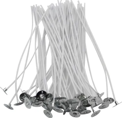 Produktbild von 50PCS Knoty do świec Wstępnie woskowane knoty Zestaw do tworzenia świec Bawełniane wstępnie woskowane knoty do świec DIY 4 cale Trwałe
