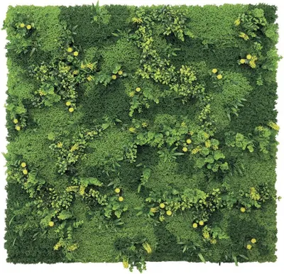 Image de Panneau décoratif Tundra feuillage synthétique - Vert - 1x1m