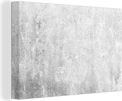 Produktbild von MuchoWow® - Leinwandbilder - Beton - Grau - Wand, Wandbild, Wanddeko Bilder Wohnzimmer, 90x60 cm