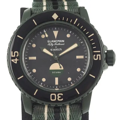 Produktbild von Blancpain x Swatch Fifty Fathoms Green Abyss - Original mit Zertifikat