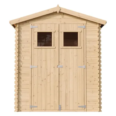 Obrázek produktu pro TIMBELA M367 dřevěný přístřešek - Zahradní přístřešek ze dřeva Š196xL136xV218 cm/ 1,98 m2 Zahradní přístřešek - Přístřešek na kola - Vodotěsná střecha