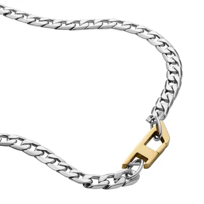 Produktbild von Diesel Halskette Für Männer Stahl, L600Xb7.5Xh3.2mm Silber Edelstahl Halskette,