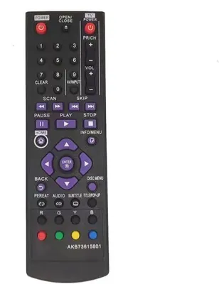 Image de Télécommande compatible avec les lecteurs Blu-ray/DVD L/G AKB73615801, BP220, BP320 et BP125