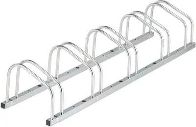 Produktbild von Famanu Fahrradständer für 5 Fahrräder - wetterfest - silber