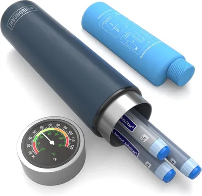 Immagine prodotto di Custodia da viaggio per insulina, per 3 penne, con indicatore di temperatura, ideale per viaggi di persone diabetiche