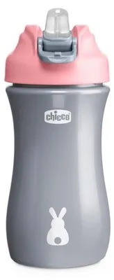 Chicco Trinkbecher mit weichem Mundstück 350 ml, Mädchenmotiv