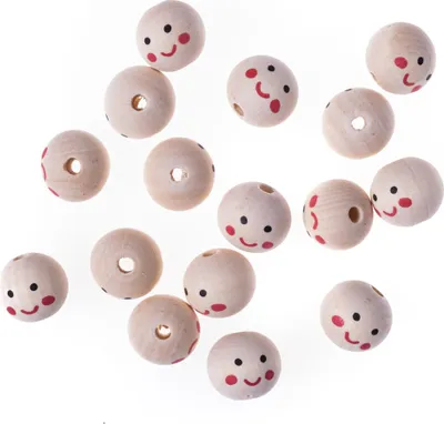 Zdjęcie produktu dla Drewniane Koraliki  Buźki 20 Mm 16 Szt. 2164 A'6