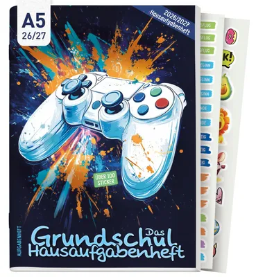 Produktbild von Das Grundschul-Hausaufgabenheft 2026/2027 / A5 / Gaming / Häfft-Verlag