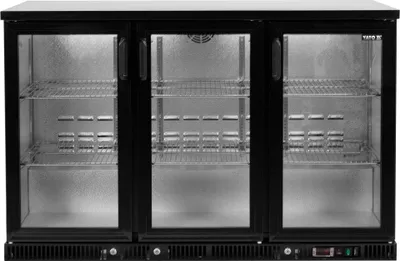 Produktbild von Getränkekühlschrank, Flaschenkühlschrank, 3 Türen, Temperaturbereich -2 bis +8 °C, 255 W, 341 l