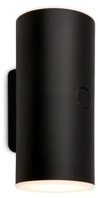 LED-Außenwandleuchte, Akku, Touch-Dimmer, 15,5x7x8 cm, schwarz