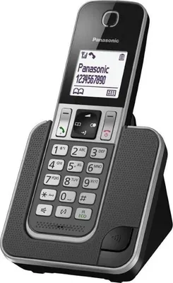 Image de Téléphone sans Fil Panasonic KX-TGD310FRG, Noir, Écran LCD, Répondeur Intégré, Mains Libres, Identification de l'Appelant