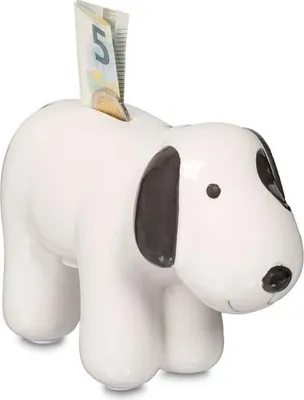 Immagine prodotto di Salvadanaio a forma di cane in ceramica
