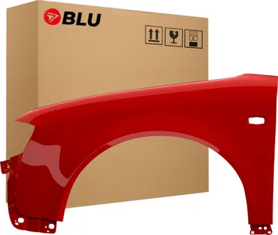 Produktbild von BLU Kotflügel Passend für Audi A4 B6 LY3J Links Rot BrillantRot | 2000-2004 | Vorderseite Vorne | Lackiert | Einbaufertig