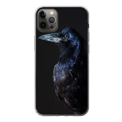 Produktbild von MuchoWow® Handyhülle Schutzhülle Hülle für iPhone 13 Pro Max Vogel - Tiere - Schwarz Silikon Softcase Handy Hülle - Mobiltelefon