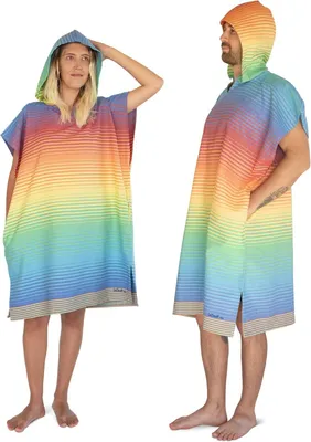 Imagen del producto de Bata de surf de algodón 100% orgánico, prelavada, absorbente, ligera, con capucha y bolsillos, talla S/M, para