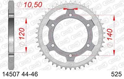 Produktbild von AFAM Kettenrad 14507-45 Hinten Stahl