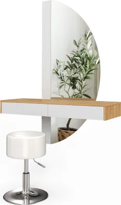 Produktbild von Schminktisch Vicco Melisa Weiß 120 cm mit LED Beleuchtung und Hocker, Model 40873