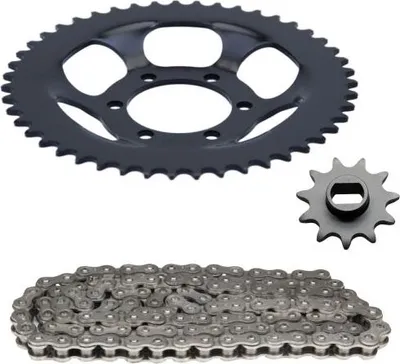 Obrázek produktu pro Řetězová sada 3-dílná černá 11/47 zubů pro Zündapp CS 25 typ 448-140 448-141 (od motoru č. 9954286)
