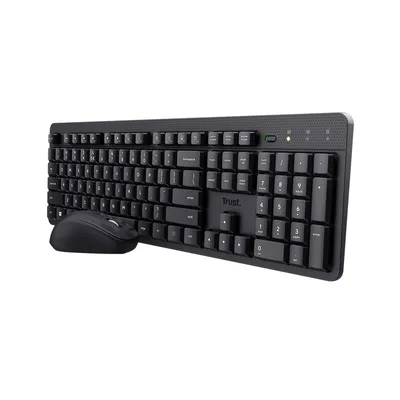 Obrázok produktu pre Trust Ody II, Plná veľkosť (100 %), Membránový spínač kláves, QWERTY, Čierna, Obsahuje myš