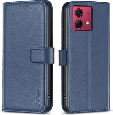 Produktbild von Motorola Moto G84 Hülle - BINFEN Klapphülle - Blau