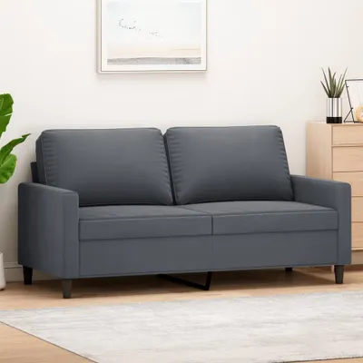 Produktbild von 2-Sitzer-Sofa Dunkelgrau 140 cm Samt , Schlafsofas 2024 Neu